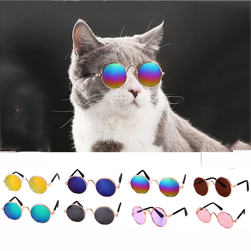 Hoomall Lovely Pet Cat Glasses Dog Glasses Pet Products For Little Dog Cat Eye-wear Dog Sunglasses Photos Pet Supplies