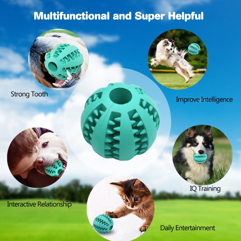 Pet Dog Toys Extra-tough Rubber Ball Toy Funny Interactive Elasticity Ball Dog Chew Toys For Dog Tooth Clean Ball Of Food 30S1