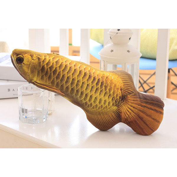 Plush Creative 3D Carp Fish Shape Cat Toy Gift Cute Simulation Fish Playing Toy For Pet Gifts Catnip Fish Stuffed Pillow Doll