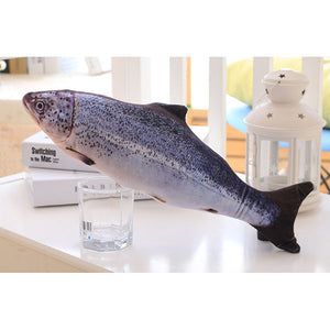 Plush Creative 3D Carp Fish Shape Cat Toy Gift Cute Simulation Fish Playing Toy For Pet Gifts Catnip Fish Stuffed Pillow Doll