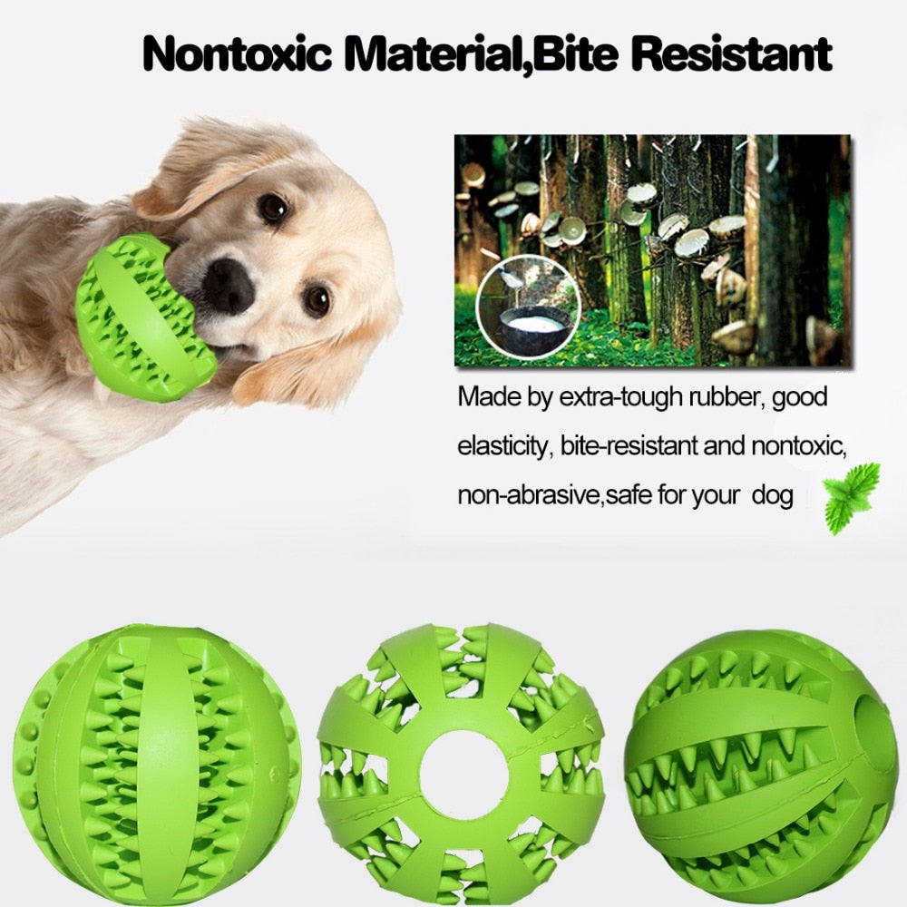 Pet Dog Toys Extra-tough Rubber Ball Toy Funny Interactive Elasticity Ball Dog Chew Toys For Dog Tooth Clean Ball Of Food 30S1