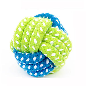 Transer Pet Supply Dog Toys Dogs Chew Teeth Clean Outdoor Traning Fun Playing Green Rope Ball Toy For Large Small Dog Cat 71229