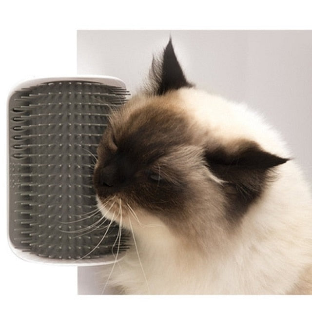 Cat Grooming Tool Hair Removal Brush Comb for Dogs Cats Hair Shedding Trimming Device with catnip Wall Corner Massage Comb