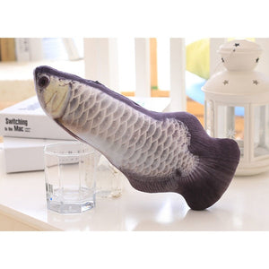 Plush Creative 3D Carp Fish Shape Cat Toy Gift Cute Simulation Fish Playing Toy For Pet Gifts Catnip Fish Stuffed Pillow Doll