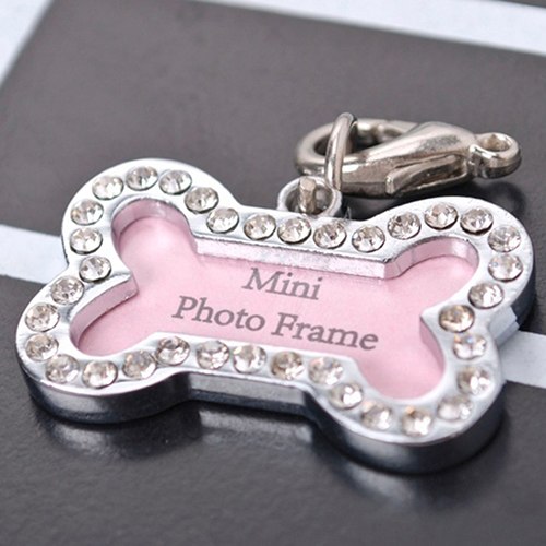 Bone Shape Pets ID Name Tag Address Pendant Dog Puppy Collar Anti-Lost Card 